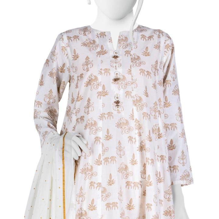 Junaid Jamshed Lawn 2 Piece Unstitched Suit for Women JLAWN-S-JDS-23-1058 Magnolia