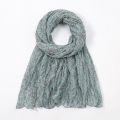 Pleated Crumpled Cotton Shawl Printed Floral Wide Shawl Tudung Head Long Scarf Muslim Fashion Wome Hijab MV306. 