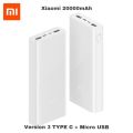 Xiaomi Mi / Redmi Power Bank 20000/10000mAh QC 3.0 USB Type C Portable Charging Mi Powerbank 20000 / 10000. 