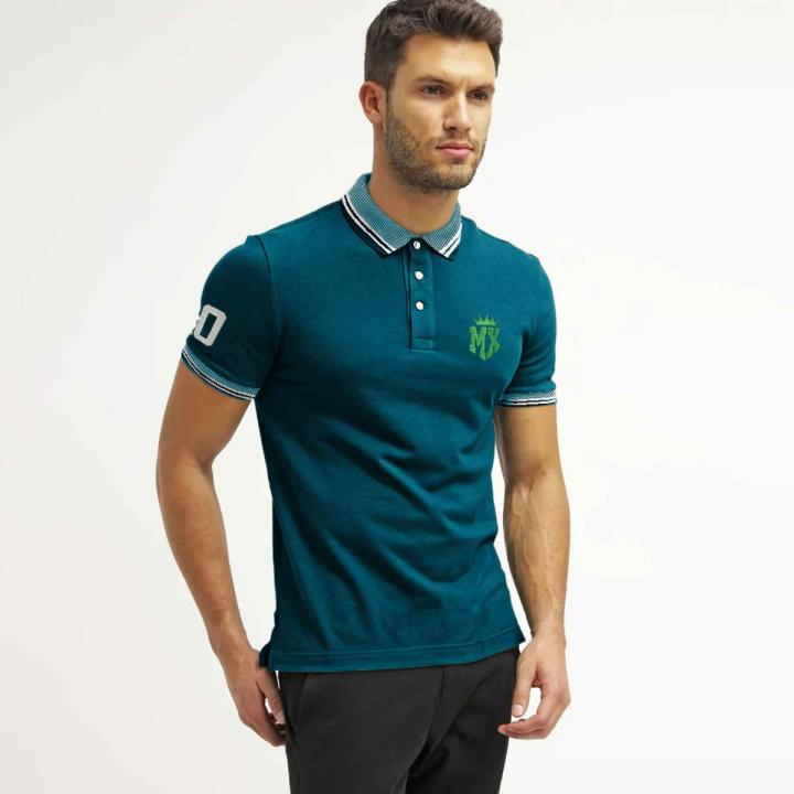 Max 21 Men's Crown MX Embroidered Polo Shirt Regal Style with a Modern Twist