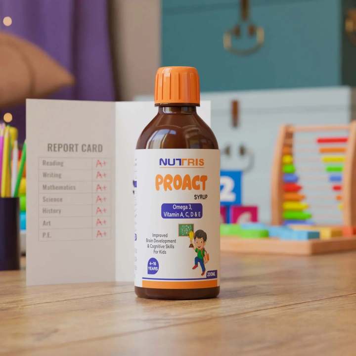 Nutris Life Proact Brain Development Syrup for Kids(4-16Years) with ...