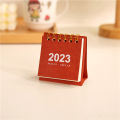 2023 Simple Solid Color Mini Desktop Paper Calendar Dual Daily Scheduler Table Planner Yearly Agenda Organizer Desk. 