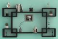 A Fetching High Quality Deco Painted Wooden Intersecting Floating Wall Mount Shelf -Rack for Living Room, Bedroom. 