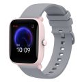 For Amazfit BIP U 20mm Solid Color Soft Silicone Watch Band. 
