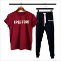Free fire Yellow & Black Printed Tracksuit For Men & Boys - Soft & Comfortable Fabric Trouser & tshirts for men. 