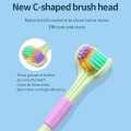 Three-Sided Toothbrush - Soft Bristle Toothbrush with 3 Head Design,3-Headed Tooth Brush for Soft and Gentle Clean Each Tooth Completely. 