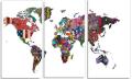World Map wall  panel decor 18 x 30 inch each panal. 