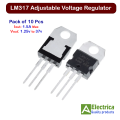 LM317T Voltage Regulator 1.2V to 37V 1.5A TO-220 by Electrica. 