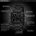 SANDA Men Brand Stainless Steel Sports Luxury Men Watch LED Digital Watch Men's Fashion Waterproof Chronograph Swimming Men's Watch. 