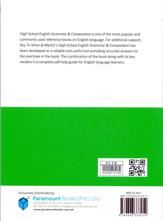 Key%20to%20Wren%20&%20Martin's%20Book%20For%20High%20School%20English%20Grammar%20&%20Composition%20-%20Image%203