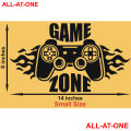 ALL-AT-ONE # 46 (" GAMING ZONE ") Self-Adhesive, Vinyl (pvc), Waterproof, Wall Decal, Art Sticker For Computer Room, Gaming Room, Bedroom, Their Door,  And To Gift Your Friends And Relatives.. 