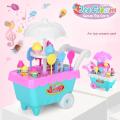 Goglor Children's candy trolleys supermarket cash register set fruit and vegetable toys. 