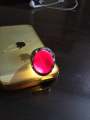 Original Yemeni Aqeeq Black Aqeeq Haqeeq Akik Stone ring Blood red under light in Sterling Silver. 