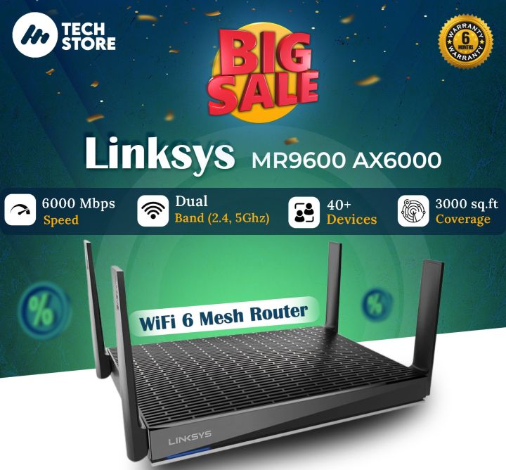 Linksys Wi-fi 6 Mesh Router, Linksys Mr9600 Mesh Router AX6000 For ...