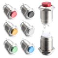 High Round 250V Waterproof Push Button Switch Metal Momentary 12mm. 