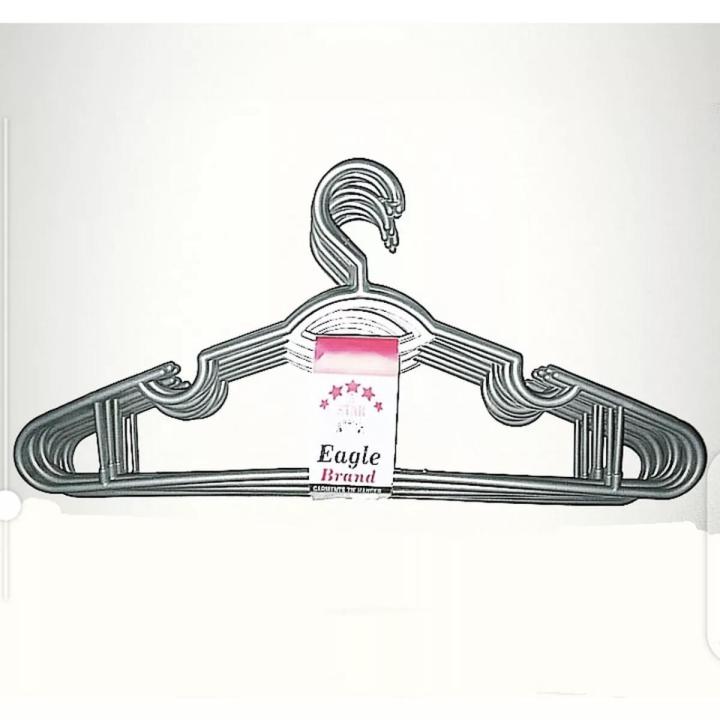Pack of 12-hangers for clothes grey plastic hangers in superior quality large size hangers