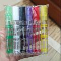 Pack of 6 PCS - Colorful Glass Perfume Atomizer Spray Glass Bottles Pack of (6) Empty Refillable for Lotion Toner Essential Oils(8ml ). 