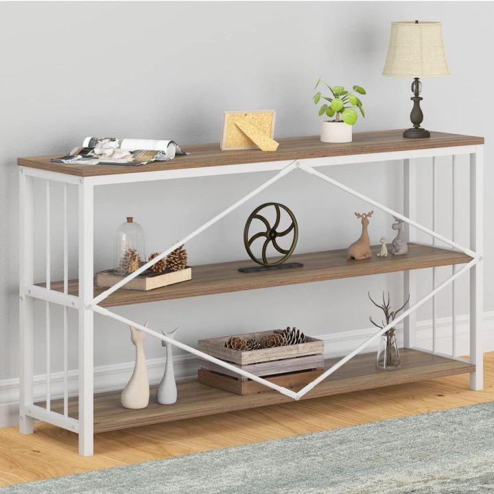 New%20Entryway%20Wood%20Metal%20TV%20Console%20,%20Long%20Rustic%20Sofa%20,%20Modern%20Accent%20Hallway%20Table%20with%20Storage%20Shelves,%20-%20Image%203