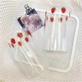 300 ML High Borosilicate Nana Cute Strawberry Water Milk Drinking Glasses Cup with Straw Upgrade Thickened Version Gift. 