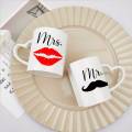 Custom Couple Mug Set, Mr Mrs Mugs. 