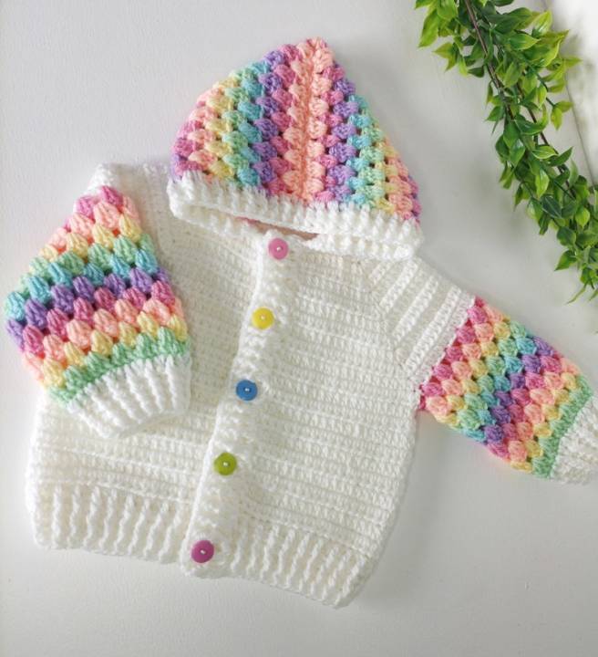 Colorful%20Crochet%20Hoodie%20Sweater%20/%20Handmade%20/%20Woolen%20-%20Image%205