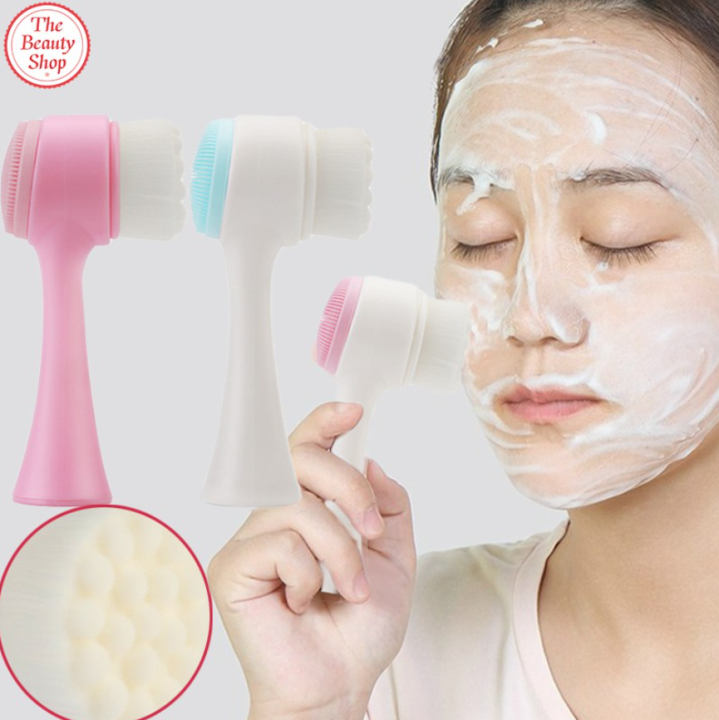 All-New Eco Friendly Biodegradable Korean Facial Cleansing Brush With Silicone Massage Brushes For Deep Cleaning