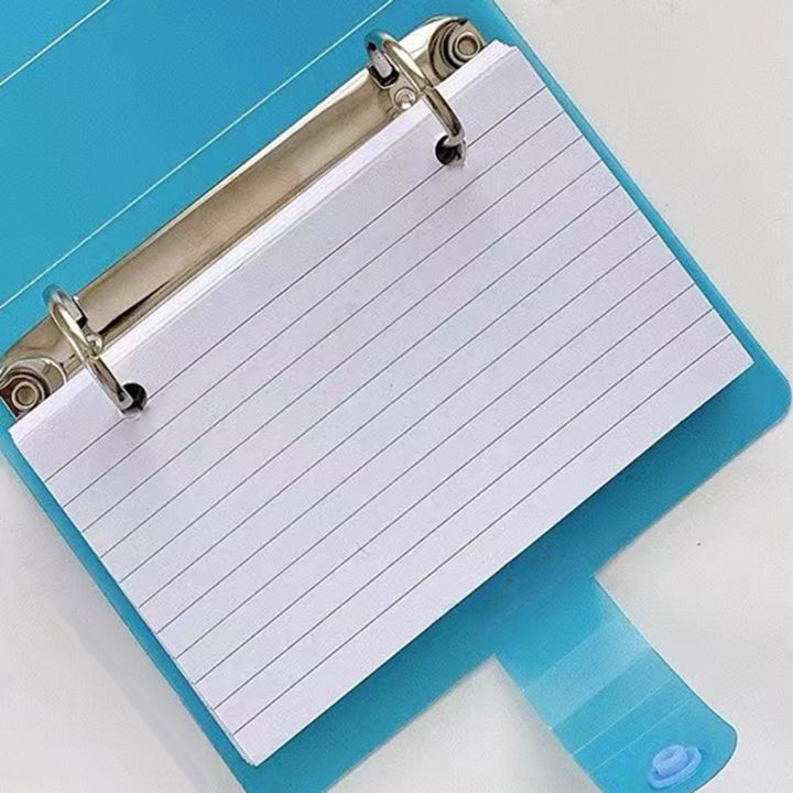 Note Card Holder Compact Lined Index Cards Kit with Ring Binder Holder Portable Widely Used Ideal for Recipe Card Binder