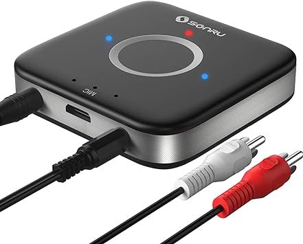 Convenient Hands-Free Calling: SONRU Bluetooth 5.0 Aux Adapter for Car and Home Stereo Systems UK IMPORT