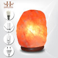 Pure Himalayan Natural Salt Lamp (Medium Size) with Wooden Base & 25-Watt Bulb, and UL-Certified Switch/dimmer Cord Wire, Best for Office and Home Decor. 