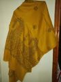 Pink embroidered Pashmina Stole. 