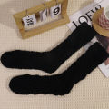 Coral Velvet Socks Men s Mid Length Socks Autumn and Winter Thickened Warm Floor Socks. 