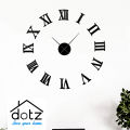Acrylic 3D roman digits clock-modern roman digits clock-3D roman clock-3D roman shiny wall clock-dotz brand wall clock. 