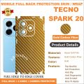 TECNO Spark 20 FULL BACK 360 premium Protection Skin Wrap Full cover sheet for tecno spark 20 Tecno spark 20. 