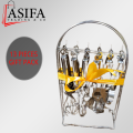 13 Piece Kitchen Utensil Set Gift Pack Premium Quality  Cooking Tools Stainless Steel Cutlery Set Include Stand / Strainer / Pizza slicer / Bottle Opener / Knife Sharper / Potato Peeler / Pizza Server / Lemon Squeezer (Asifa Trading & CO). 