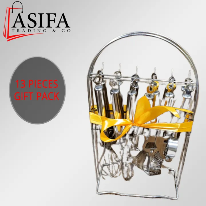13%20Piece%20Kitchen%20Utensil%20Set%20Gift%20Pack%20Premium%20Quality%20%20Cooking%20Tools%20Stainless%20Steel%20Cutlery%20Set%20Include%20Stand%20/%20Strainer%20/%20Pizza%20slicer%20/%20Bottle%20Opener%20/%20Knife%20Sharper%20/%20Potato%20Peeler%20/%20Pizza%20Server%20/%20Lemon%20Squeezer%20(Asifa%20Trading%20&%20CO)%20-%20Image%203
