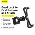 BASEUS Bike Mobile Holder, Adjustable Mobile Mount for Bike, Motorcycle, Bicycle, Compatible with iPhone & Android Devices. 