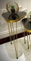 Mdf Wood Daisy Nesting Table With Metal Stand Set of 3 Round table Table Decoration coffee table Daisy coffee table dining table Nesting table set Side Table Coffee Table nesting table Decor - Set Of 3 Side Tables. 