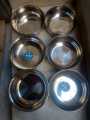 Heavy Round Katori Bowls Pyali Set Stainless Steel 5 inches. 