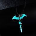 Rinhoo Vintage Magic Steampunk Glowing Luminous Punk Dragon Pendants Necklaces Mens Jewelry Glow In the dark Pendant Necklace. 