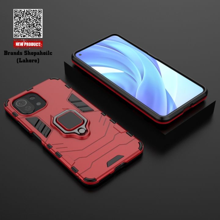 O-Lonnie for Xiaomi Mi 11 Lite / Xiaomi 11 Lite 5G NE Back Cover Hard ring finger stand holder Phone Case