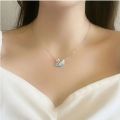 [ New ] Shijia High Version Swan Necklace with Swarovski Plain Women Crystal Smart Clavicle Chain. 