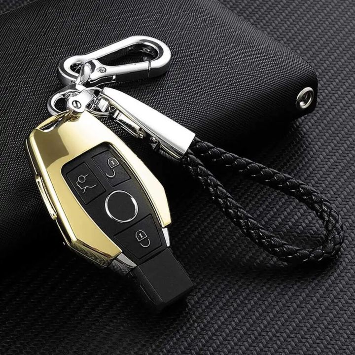 【shenggangshangmao001】Alloy Protection Key For Mercedes Benz C180 E260L S320L W124 Smart key cover shell
