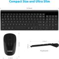 LeadsaiL Wireless Keyboard and Mouse Combo, Wireless USB Mouse and Computer Keyboard Set, Compact and Silent for Windows Laptop, Desktop, PC. 