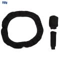 3Pcs/Sets Breathable Soft Car Steering Wheel Cover Hand Brake Stop Lever. 