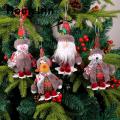 Romantic Christmas Decoration Southeast Asian Buyers' Favorite 3d Plush Christmas Santa Doll Hanging Decoration Festive Xmas Tree Ornament for Party Holiday Decor Gift Christmas Hanging Decoration. 