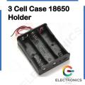 18650 3 Cell Case | Lithium ion Battery Holder / Container With Wires. 