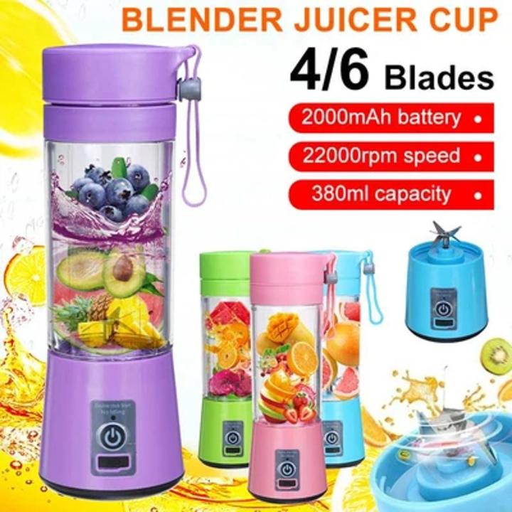 portable and rechargeable juicer blender USB Chargeable Juicer 6 Blades