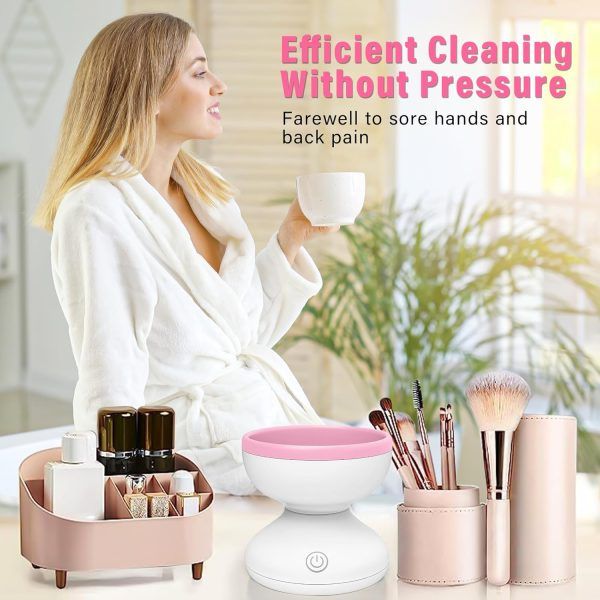 Electric Makeup Brush Cleaner Machine - Automatic | USB Rechargeable ...