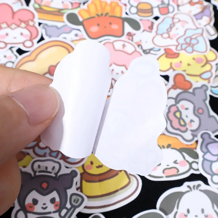 100/200Pcs%20Cute%20Cartoon%20Sanrio%20Stickers%20My%20Melody%20Kuromi%20Handbag%20Decoration%20Stickers%20Children's%20Gift%20Sticker%20-%20Image%206