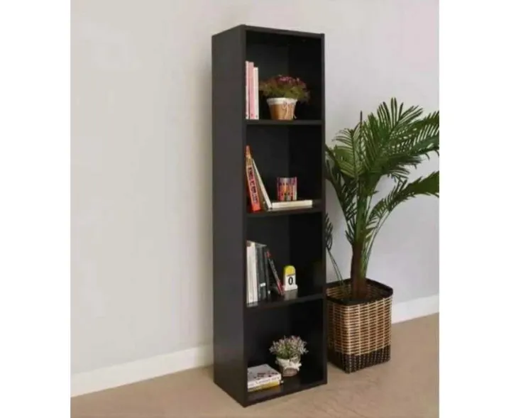Large Bookshelf Storage Rack with Enclosed 4 Drawer Storage Cabinet Sheliving